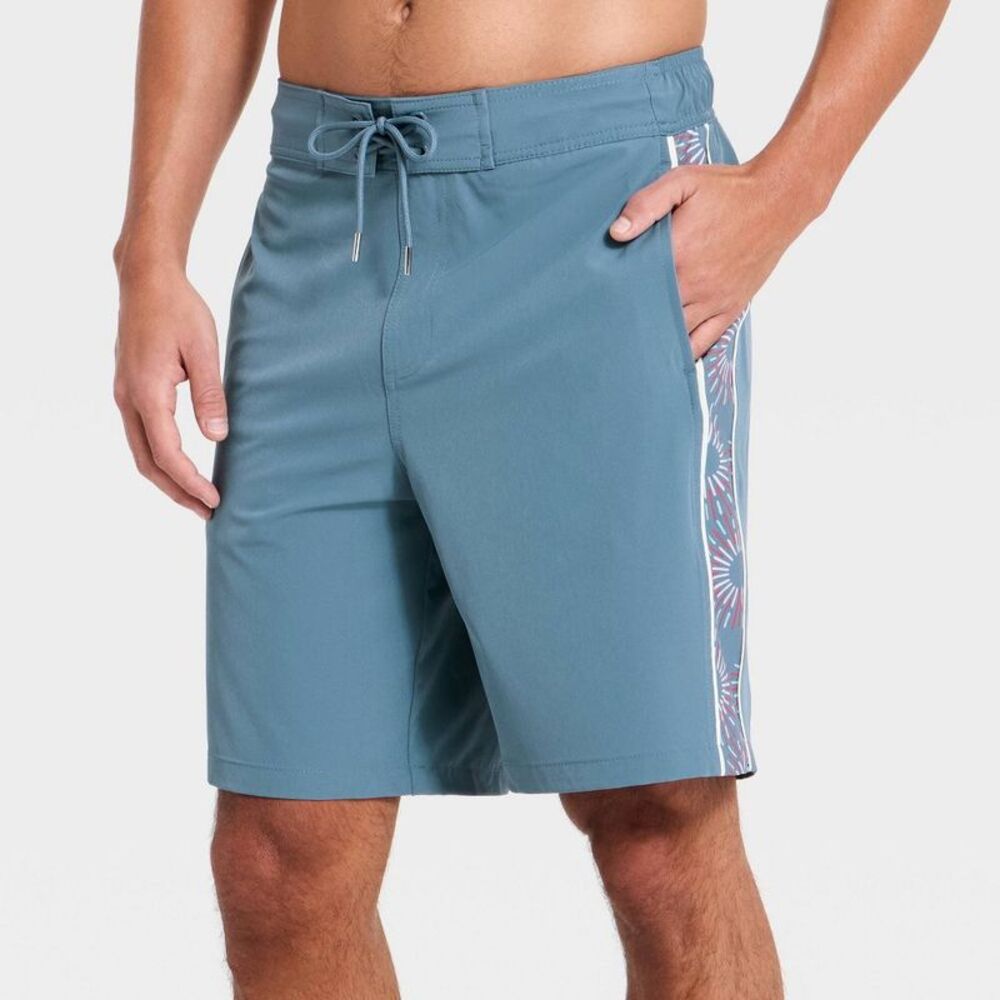 Goodfellow & Co - Men's 9" Firework Board Shorts - Goodfellow & Co B Blue